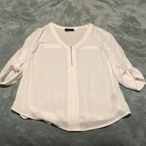 BCX white work blouse